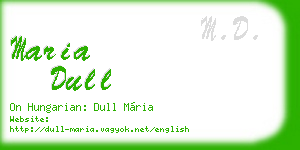 maria dull business card
